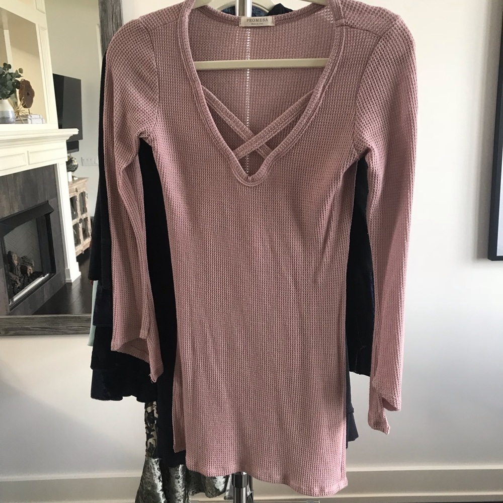 Waffle knit top - Picture 1 of 2